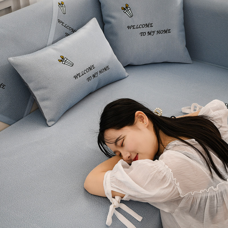 沙发垫夏季夏天款冰丝凉席坐垫防滑凉垫子现代皮沙发罩