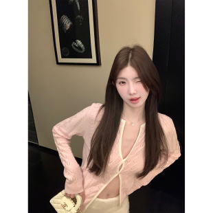 32绵羊毛粉色纯欲小心机显瘦毛针织衫 jijilulu积极璐 娇嗲少女