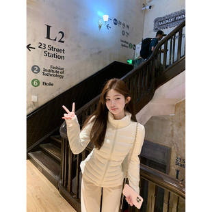 jijilulu积极璐 lulu小蛮腰 轻薄收腰显瘦羽绒服蓬松修身高立领