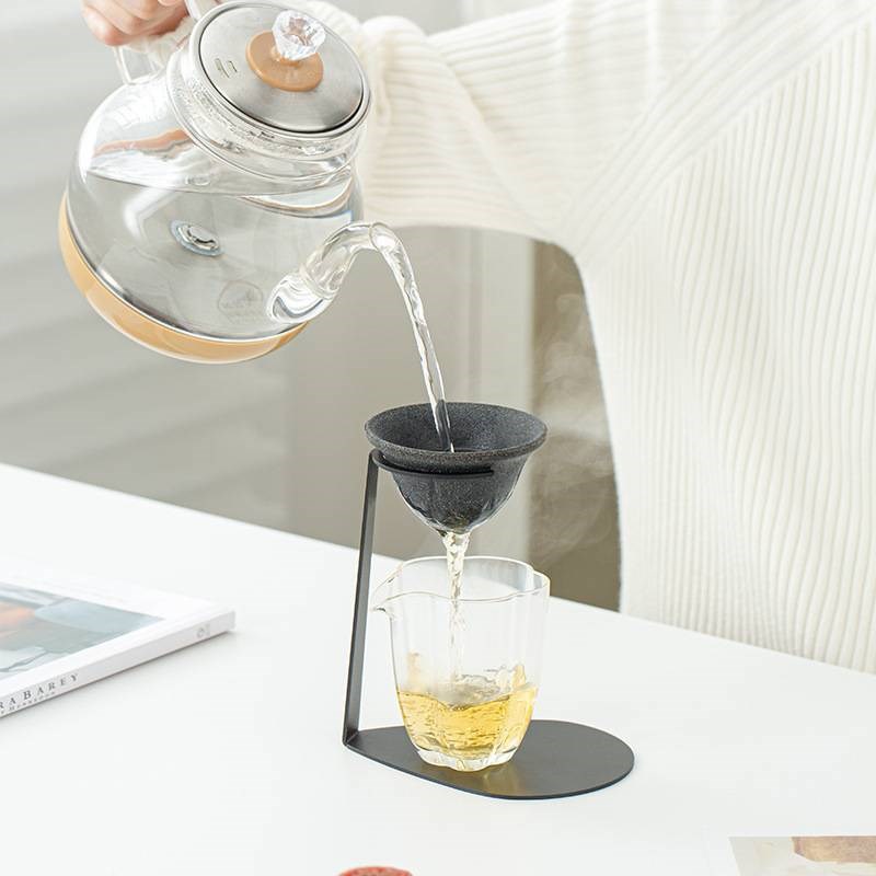 无孔茶漏家用茶滤茶水分离创G意支架日式小青柑泡茶壶