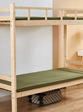 高密度中硬款加硬款军绿色学生宿舍上下床铺单人军训家用海绵床垫