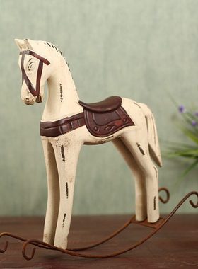 创意木马现代简约北欧复古电视柜酒柜客厅卧室房间家居装饰品摆件