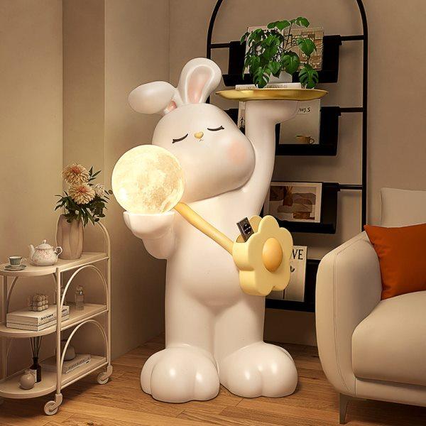 兔子创意落地摆件客厅沙发电视柜旁边大型家居装饰品乔迁新居礼品,家居饰品,落地摆件,淘宝优惠券,粉丝福利购,淘宝优惠卷