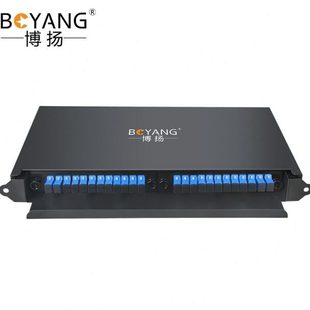 博扬 24芯光纤配线架1U单元体 SC单模24芯满配抽拉式光纤机架配