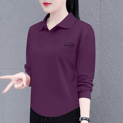 精梳纯棉时尚长袖T恤女秋冬新款