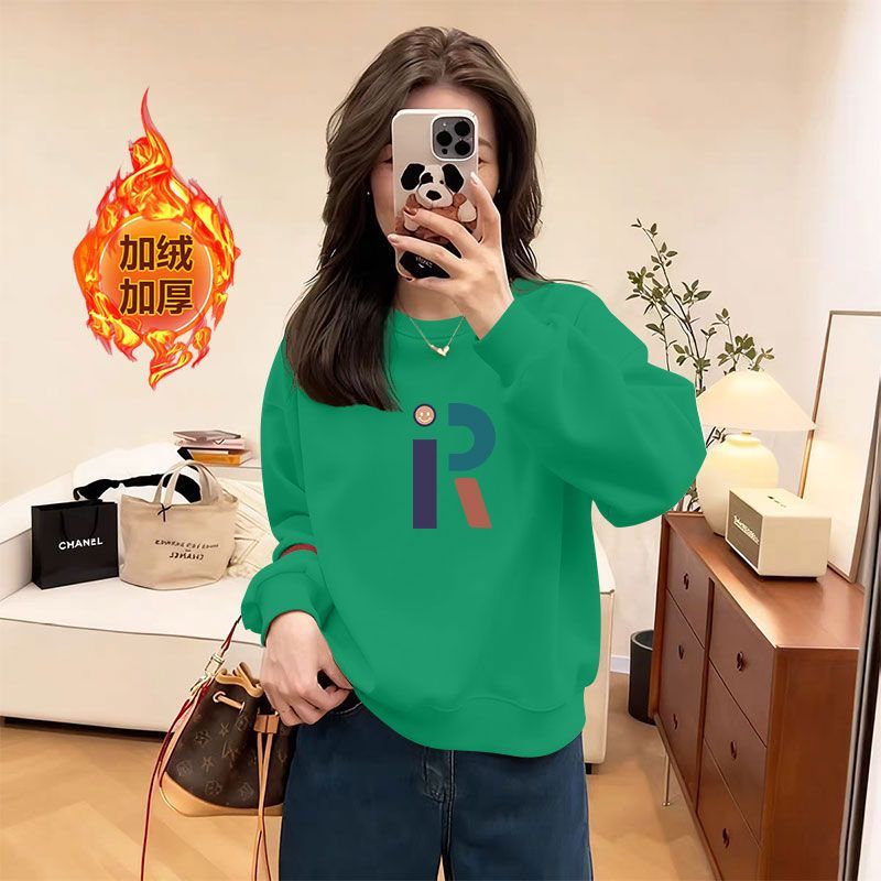 纯棉韩版秋冬长袖显瘦女卫衣