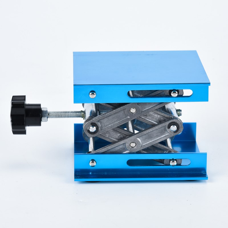 不锈钢升降台铝氧化升高台实验室用手动升降台微型升降小平台实验