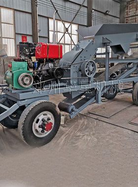 小型制砂机石头制砂机锤式破碎机柴油河卵石建筑垃圾碎石机