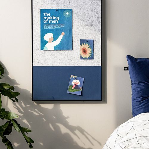 只言磁吸板毛毡照片墙板墙贴挂照片软木板照片板留言板墙壁遮挡