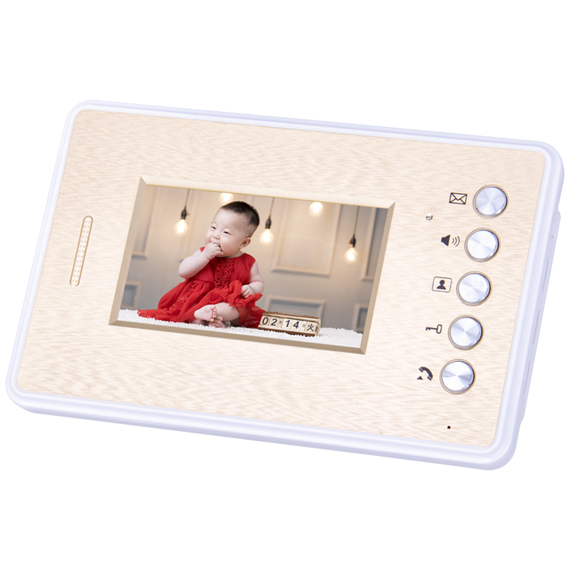 璨宇智能楼宇对讲彩色.寸分机 家用免提可视门铃门禁系统电话机