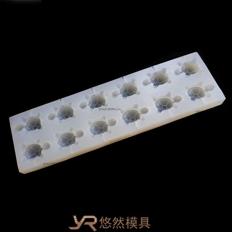 小乌龟模具 卡通棒棒糖 巧克力 止咳糖 手工梨汁糖 食品级硅胶模