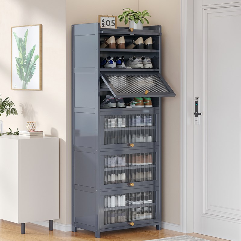 防尘鞋架家用门口多层新款202爆款楠竹极窄鞋柜小户型玄关置物柜