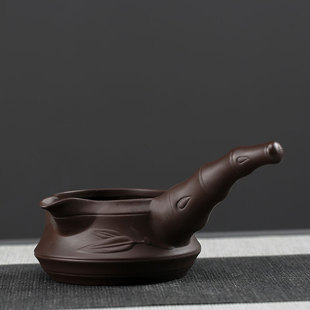 创意紫砂侧把公道杯茶漏陶瓷均杯茶海大号功夫茶具分茶器