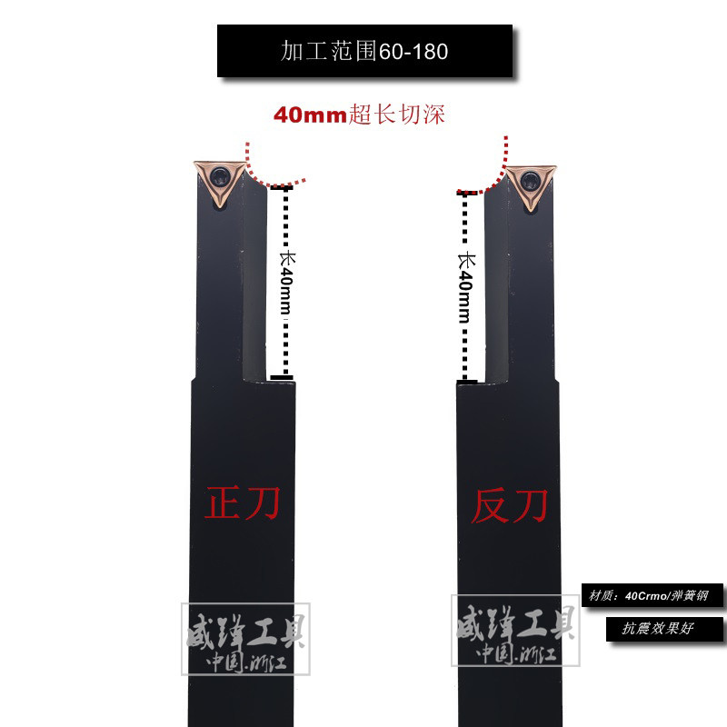 端面槽刀杆/端面切槽刀杆加长圆弧切深槽刀2020 2525配TCMT11刀片