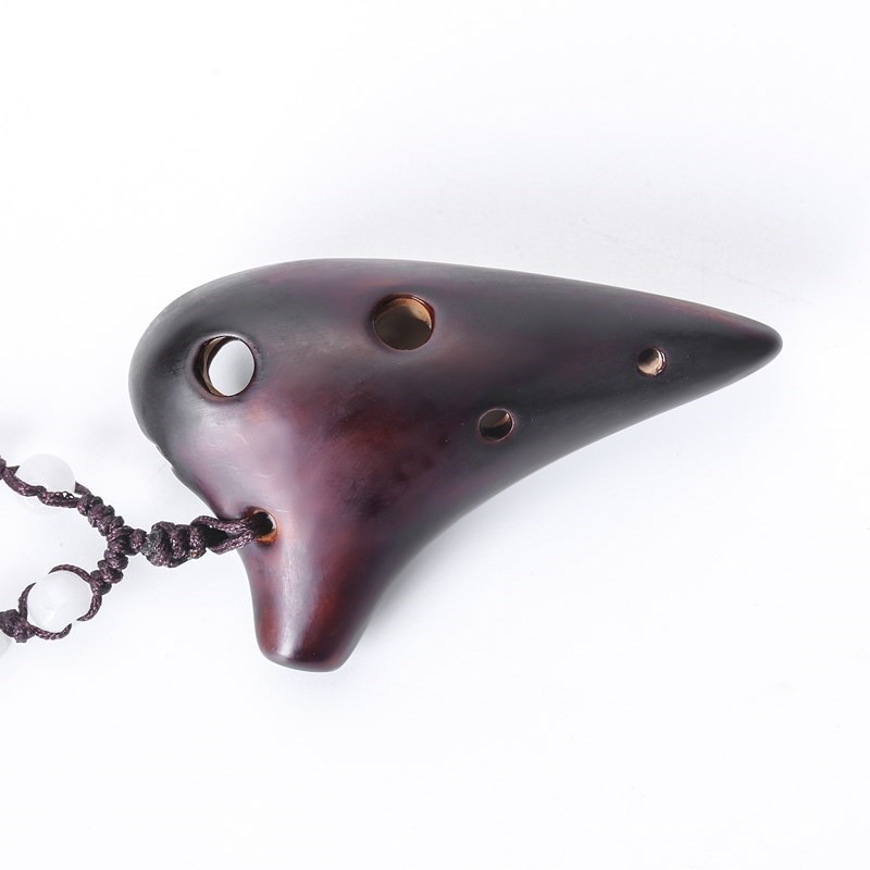 风雅陶笛迷你陶笛孔熏烧青花瓷超高音F调小鸟笛陶笛爱配饰