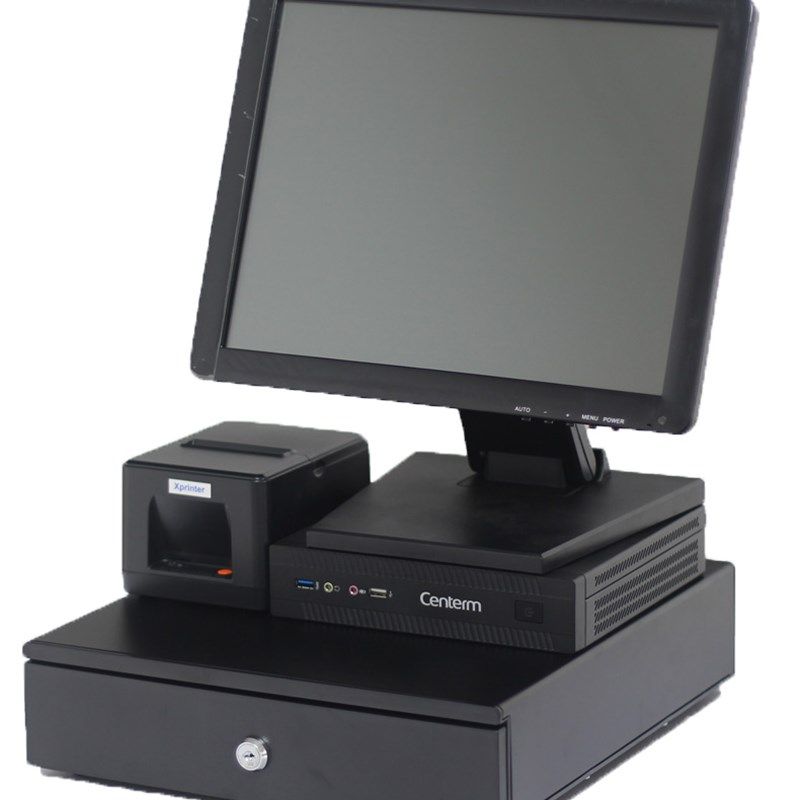 寸超市收银机 5寸称重触屏收银系统 零售行业分体式触摸收款机