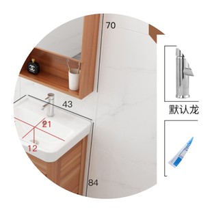 落地式新款浴室柜小户型洗手盆柜阳台陶瓷一体洗脸盆