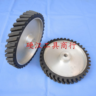 砂带机橡胶轮抛光机铝橡胶轮太阳轮动轮砂带轮铝心胶轮