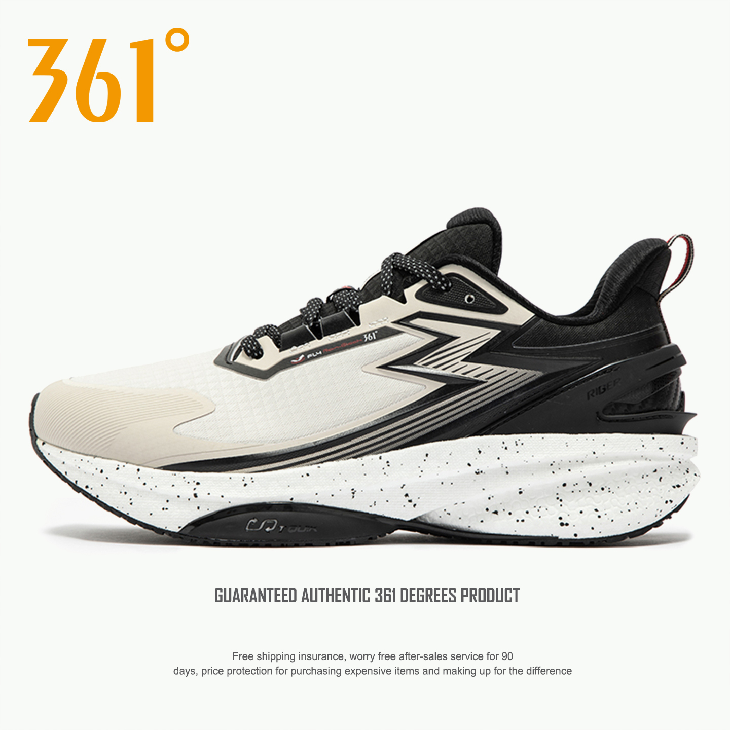 361度雨屏男鞋皮面防水透气男士秋冬季新款防泼水运动休闲跑步鞋