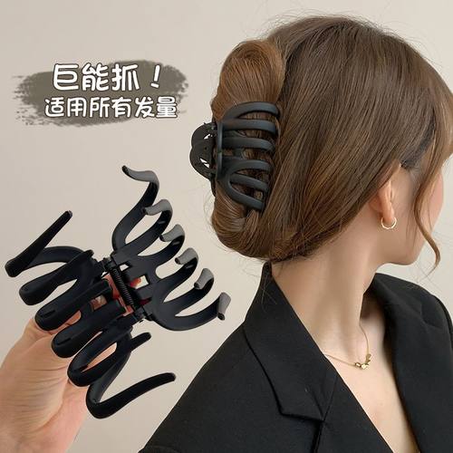 超大号南瓜抓夹女2023新款后脑勺发量多发夹高级感鲨鱼夹夹子头饰