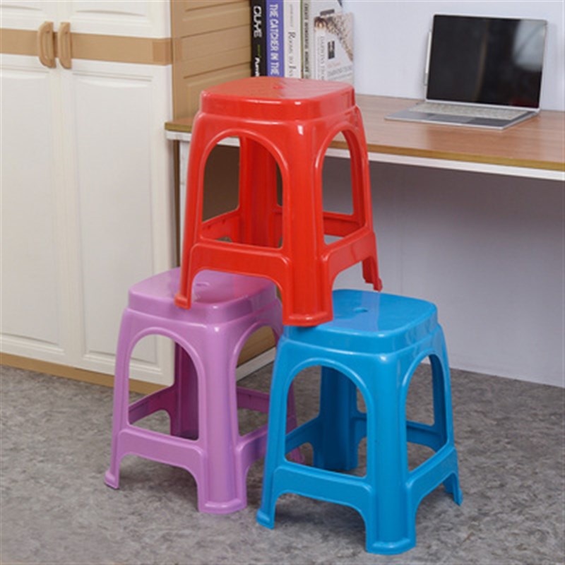 家用塑料凳子加厚客厅椅子餐桌凳朔料方凳子板凳高凳经济型胶登子