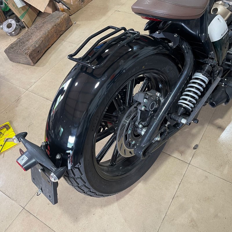 适用奔达拿破仑0改装复古bobber后挡泥板加长后泥瓦挡水护板