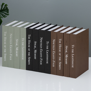 烫银假书仿真书装饰品摆件办公室书房书店摆设样板间拍摄道具书壳