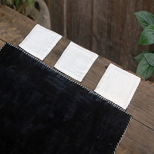 倚山人侗族纯手工侗布亮布蛋布餐垫茶杯垫古典手工布隔热桌布