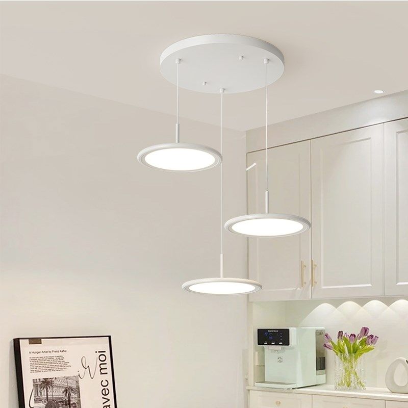 风飞碟吊灯吧台灯现代奶油饭厅餐桌创意高级感一字长条灯,家装灯饰光源,餐厅吊灯,淘宝优惠券,粉丝福利购,淘宝优惠卷