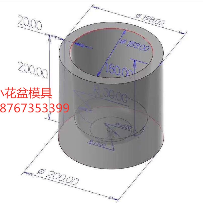 混泥土圆形方形六角型花盆塑料模具  水泥盆休闲养花盆景塑模供应