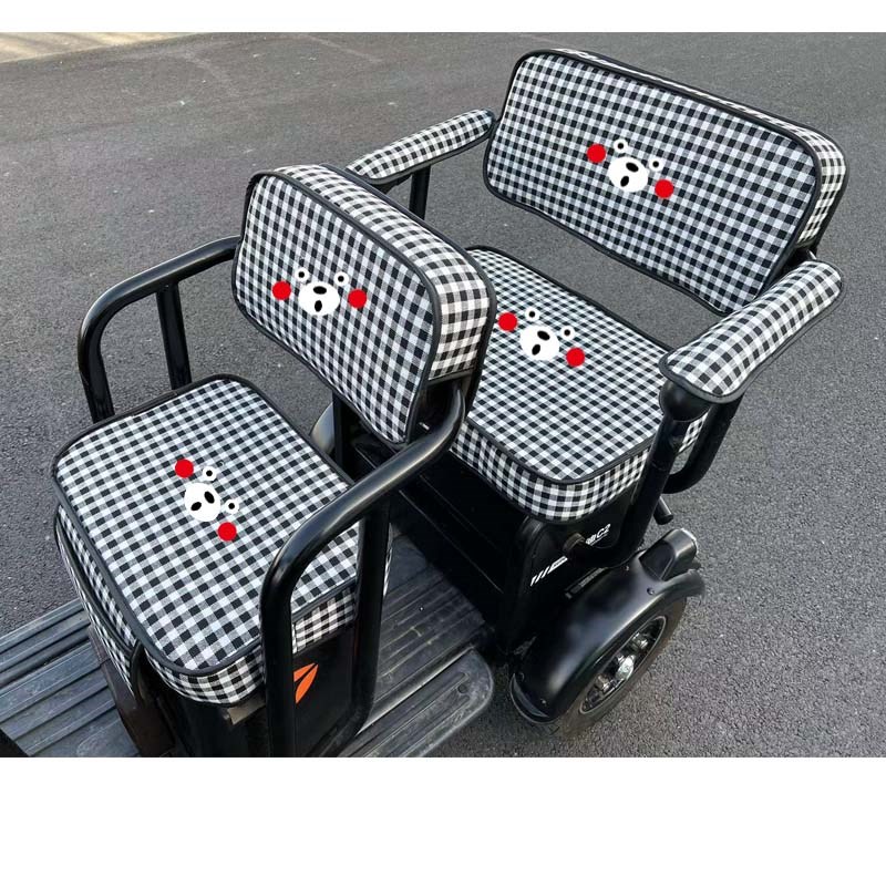 适用哈牛一号坐垫电动三轮车座专车专用HNDZK-棉麻布艺