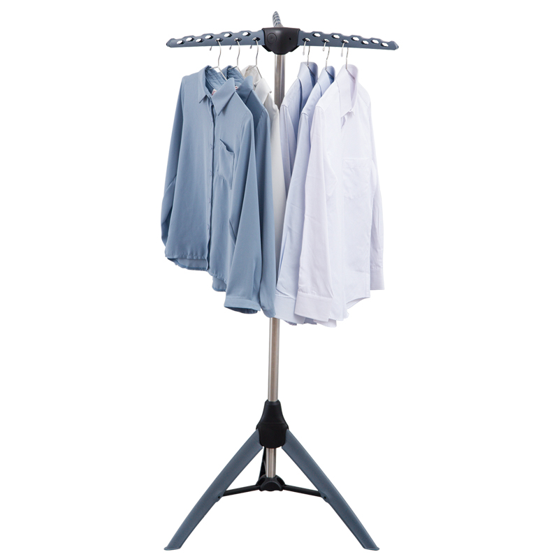家用落地三脚晾衣架卧室内挂衣架可折叠省空间小型阳台凉晒衣架子