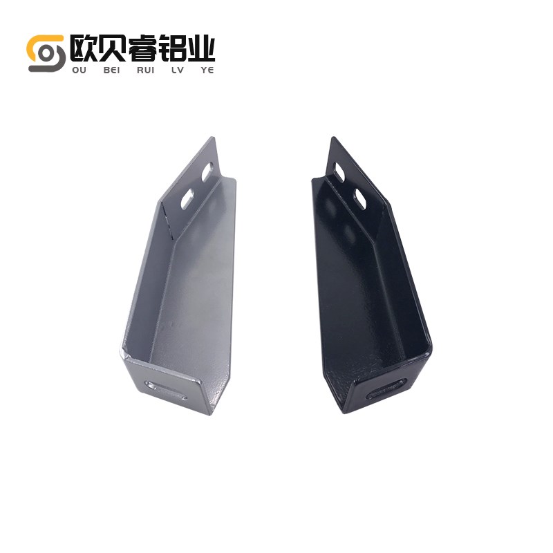 地脚支架左右底座围栏斜固定件固定座连接件地脚铝型材支撑