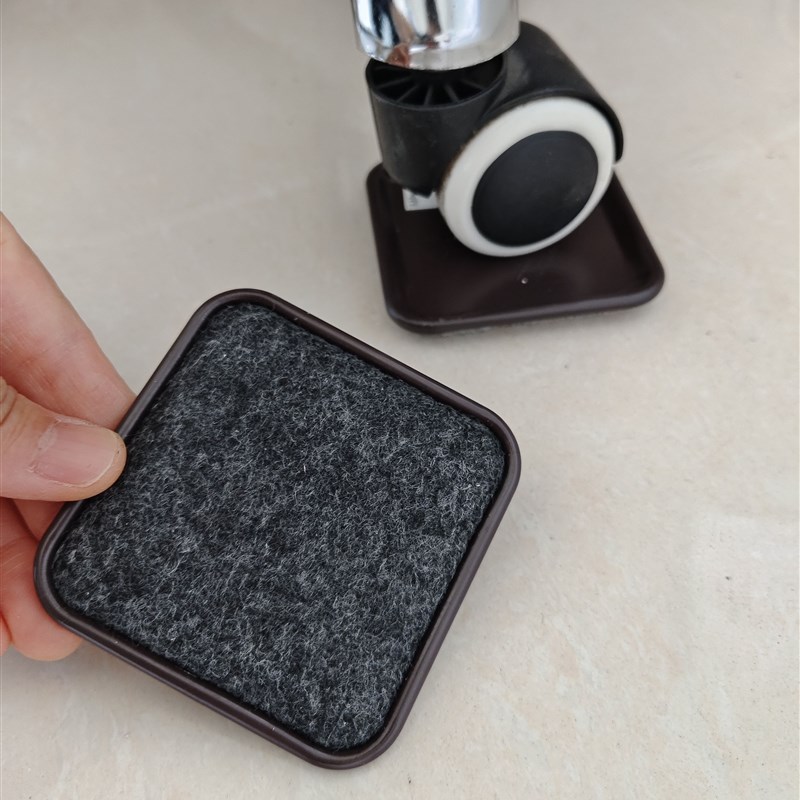 家具地板保护移动助滑垫移重物铝皮毛毡垫滑行卡轮子静音保护垫