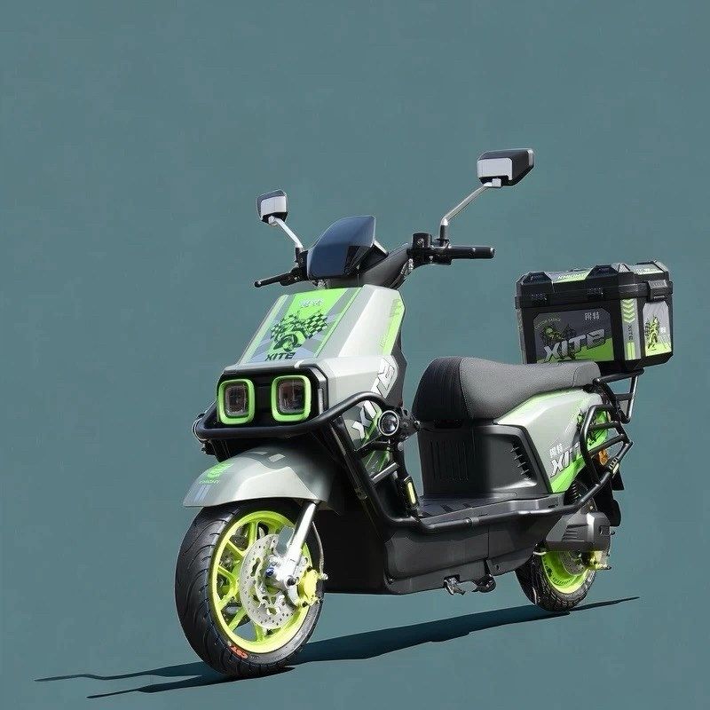 锡特骑士电动车新款高速电摩外卖车长跑王60v72v通三碟刹油冷电机