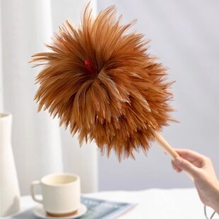 手工真鸡毛掸子老式除尘禅子车用洁扫灰掉毛装饰插瓶