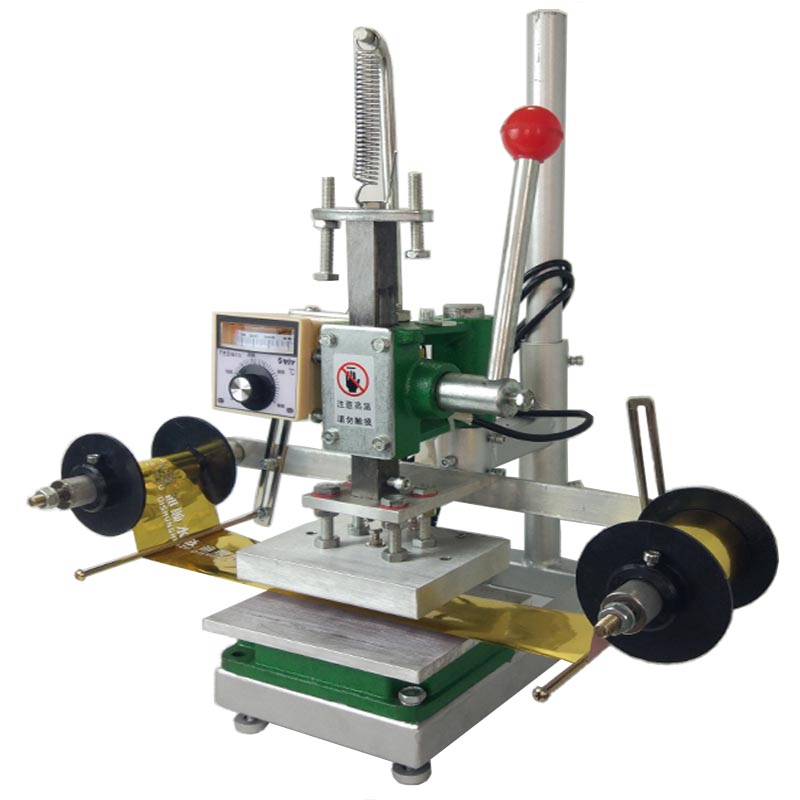 美方烫金机手动小型发热板8X10CM电自动卷纸皮革烙印机热压机压花