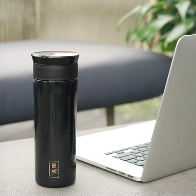 和记张生玉成紫砂内胆茶水分离养生杯黑色功能杯男女商用纯色宜兴