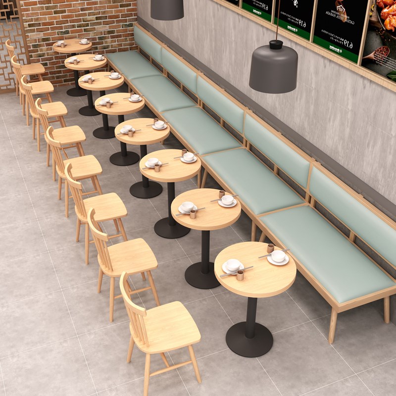 餐厅卡座沙发定制小吃店面馆串串香麻辣烫烧烤餐饮火锅店桌椅