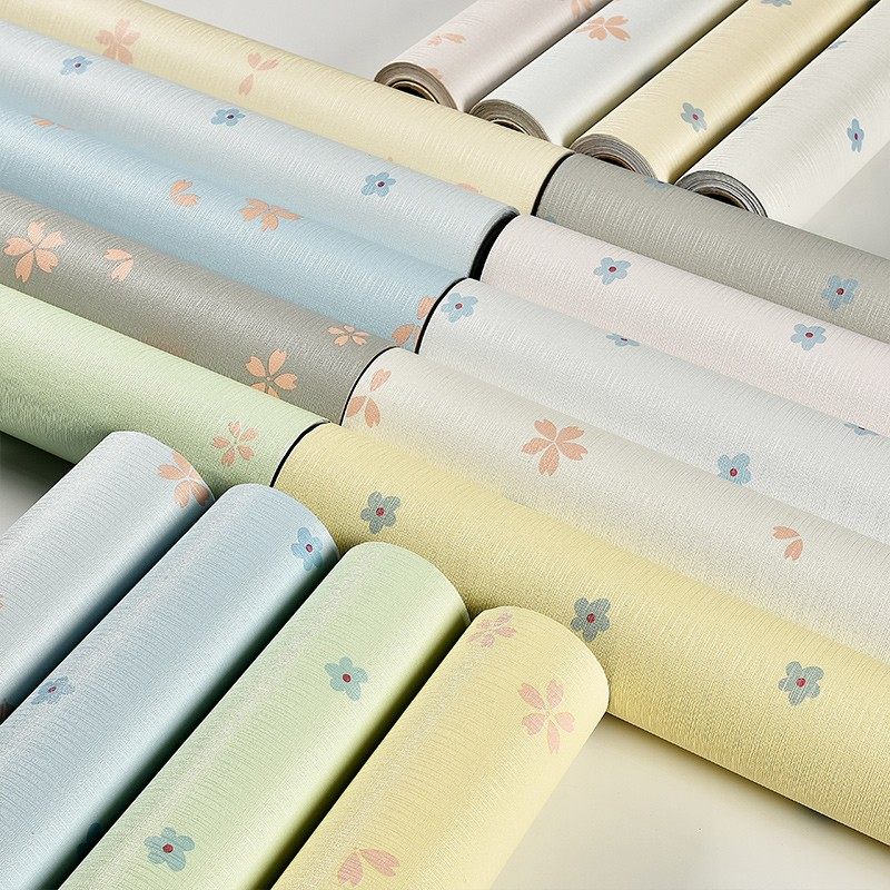 田园小碎墙纸自粘卧室温馨客厅背景墙宿舍寝室桌面防水自壁纸