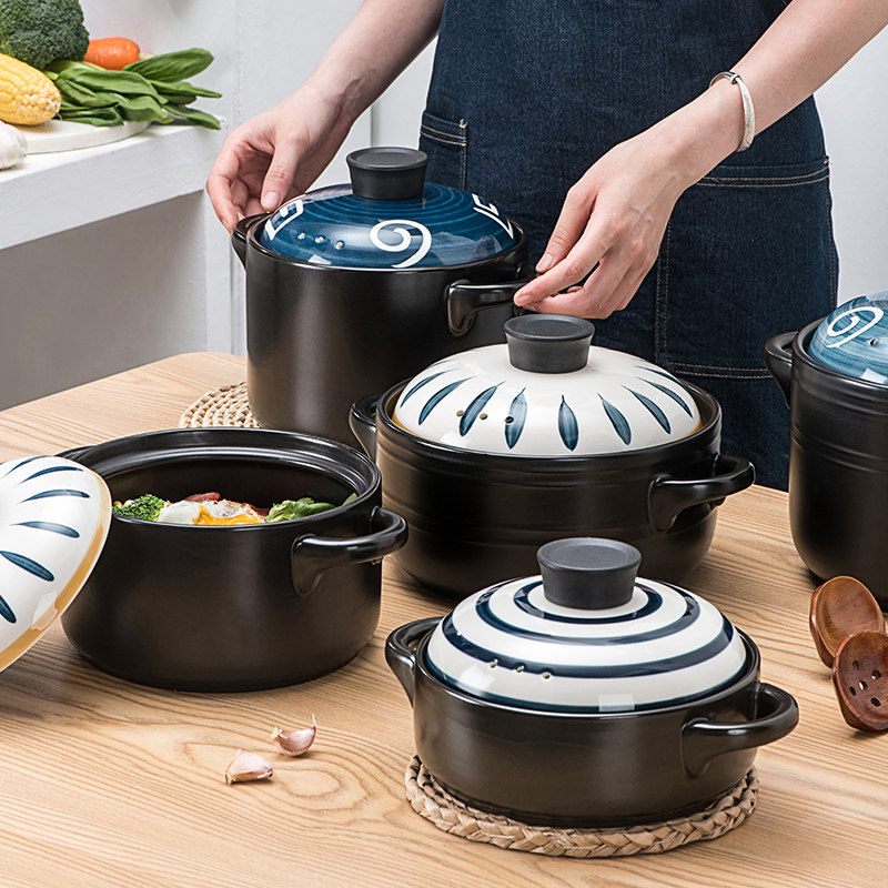 陶瓷砂锅电磁炉煲汤两用燃气灶通用砂锅炖锅沙锅汤煲小号