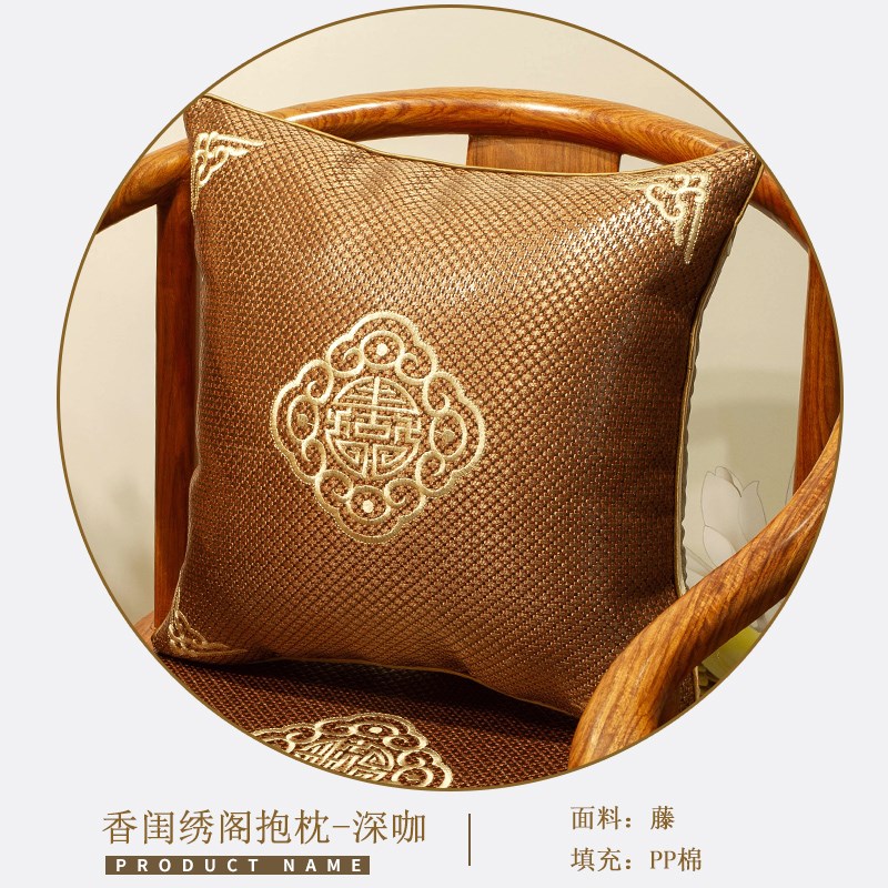 冰丝抱枕夏天抱枕凉席藤席靠垫大号客厅靠枕含芯腰枕夏季