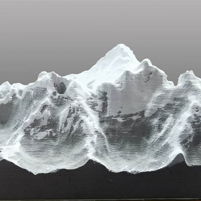 水泥混凝土桌面摆件珠穆朗玛峰微缩模型鱼缸造景微景观雪山扩香石