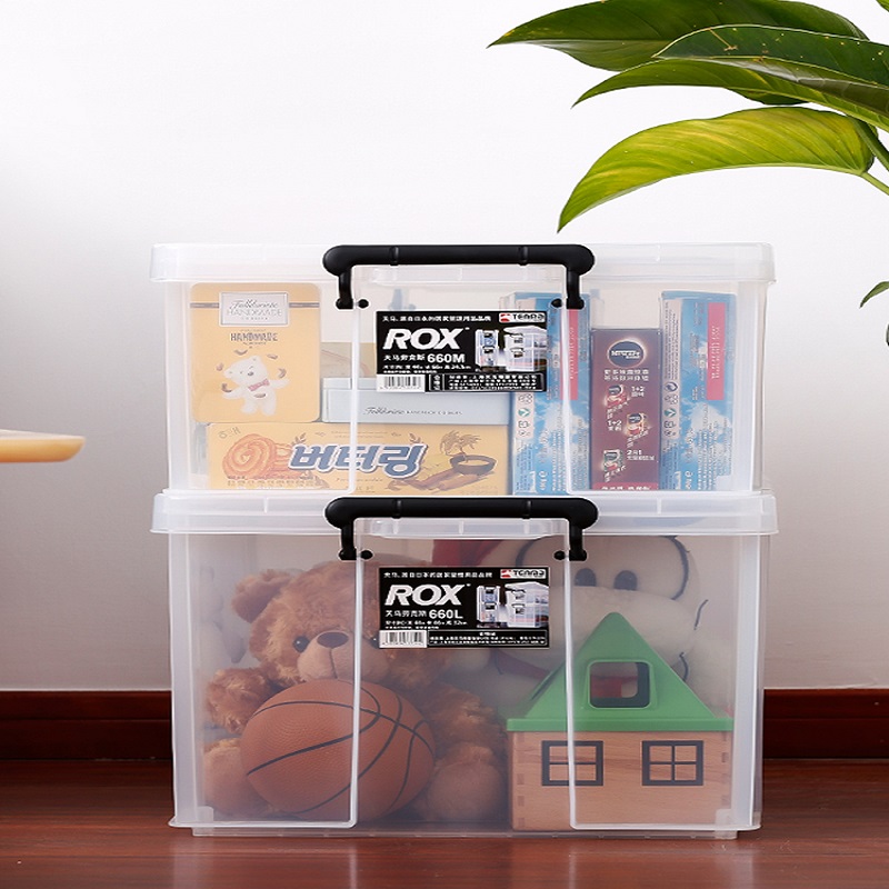 天马株式会社劳克斯660L整理箱子有盖深型塑料透明加厚收纳箱大号