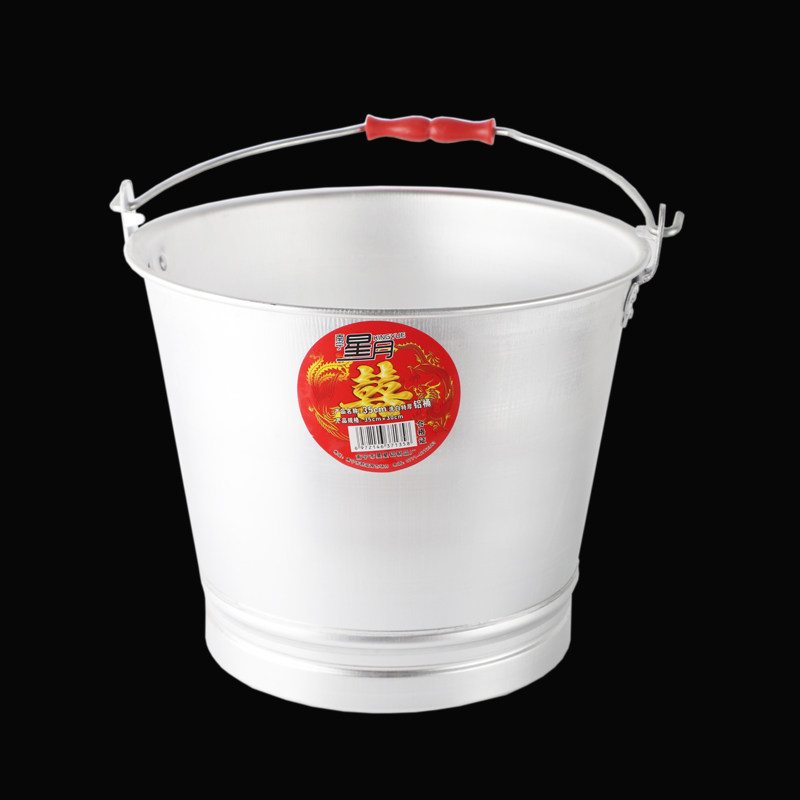 铝桶圆桶加厚水桶家用储水用带盖老式手提桶带盖防爆特厚提桶商用