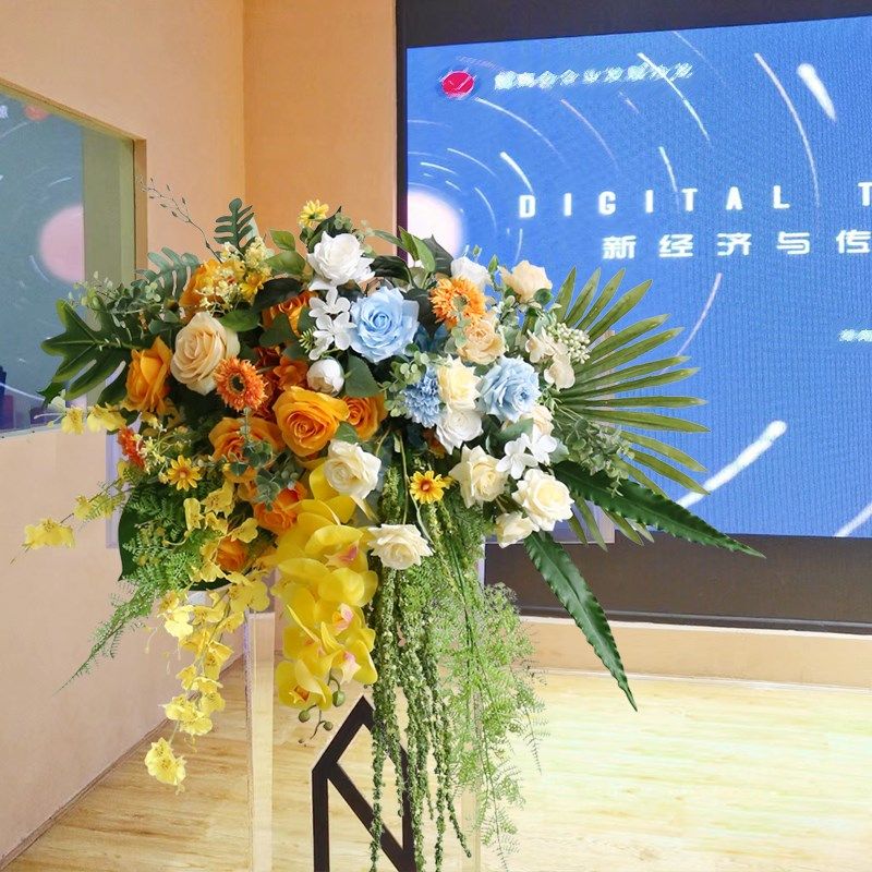 仿真讲台艺插成品会议桌台垂吊挂饰席演讲台束,家居饰品,仿真花/假花,淘宝优惠券,粉丝福利购,淘宝优惠卷