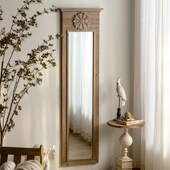 饰镜 壁挂装 法式 乡村复古做旧木制壁挂民宿酒店假户镜子欧式