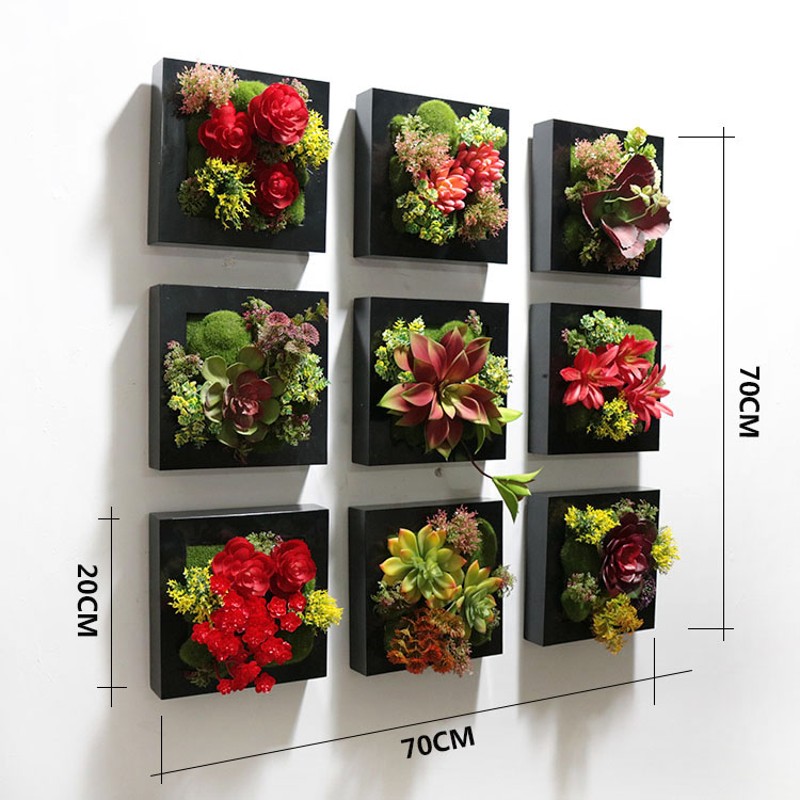 仿真植物壁挂绿植创意家居墙面墙上装饰品挂件客厅背景墙相框壁饰