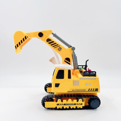 文艺车玩故事挖掘机大号儿童惯性声光塑胶吊机工程拖车车礼盒