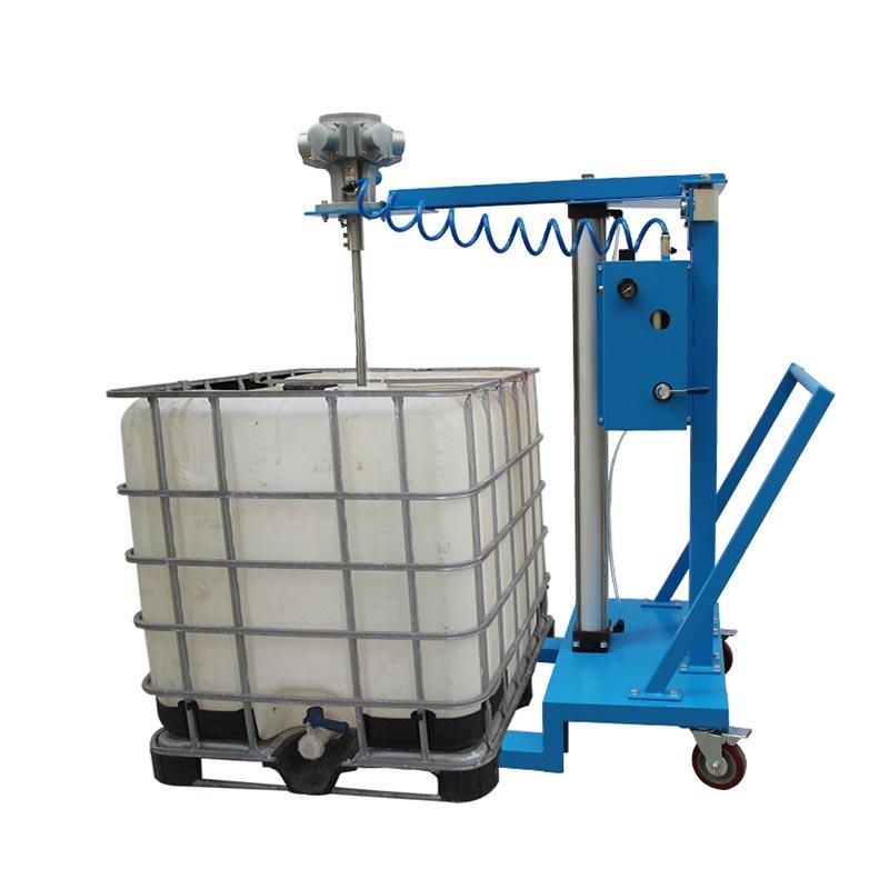 气动吨桶搅拌机IBC桶涂料油漆防爆气动升降型吨桶搅拌机厂家供应